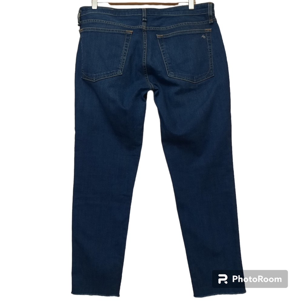 RAG & BONE Jeans Dre Low Rise Slim Boyfriend Dark Blue Denim Anthropologie - Picture 9 of 14